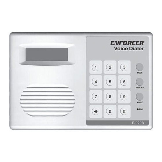ENFORCER E-920B Installation Manual