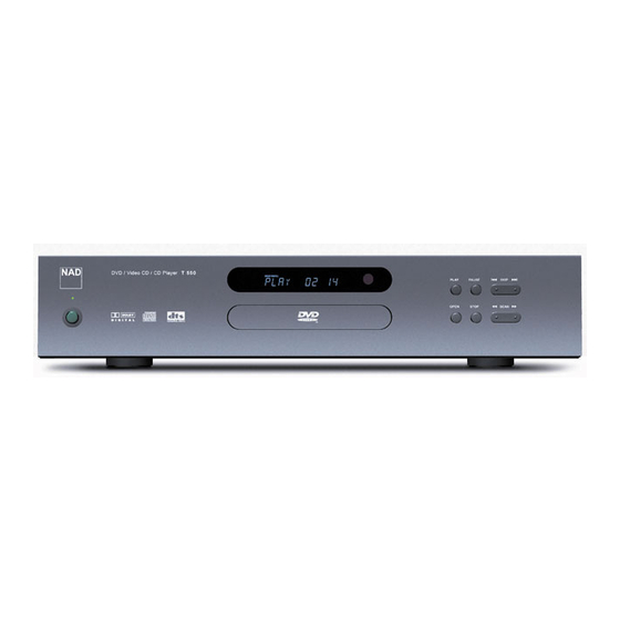 NAD T550DVD Owner's Manual