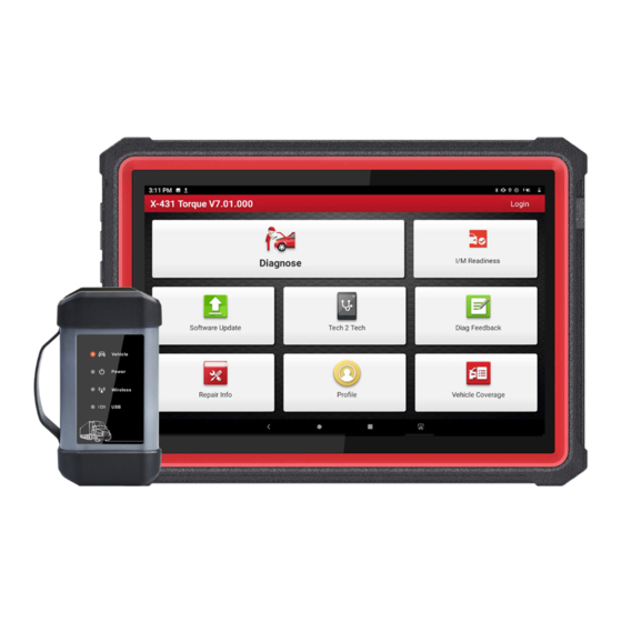 LAUNCH TECH X-431 Torque Auto HD Quick Start Manual