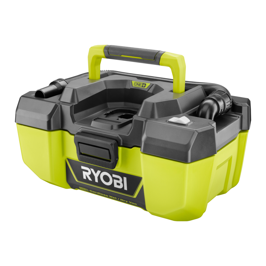 Ryobi P3240, P3240ID - 18 VOLT WET/DRY VAC Manual
