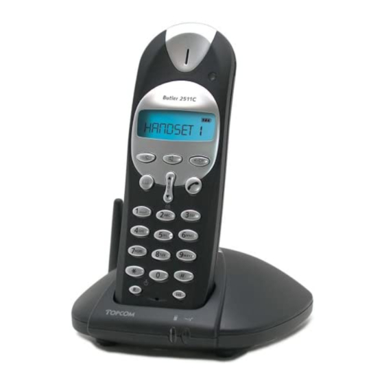Topcom BUTLER 2511 Deluxe User Manual