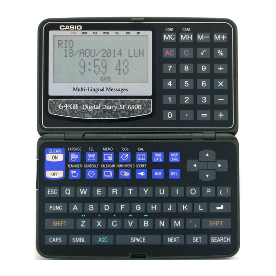 CASIO SF-6300 Manuals