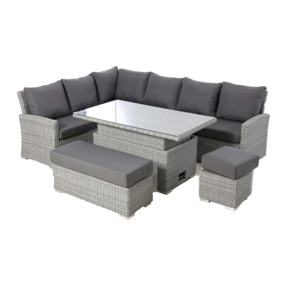 MAZE ASCOT SQUARE CORNER DINING SET Assembly Instructions
