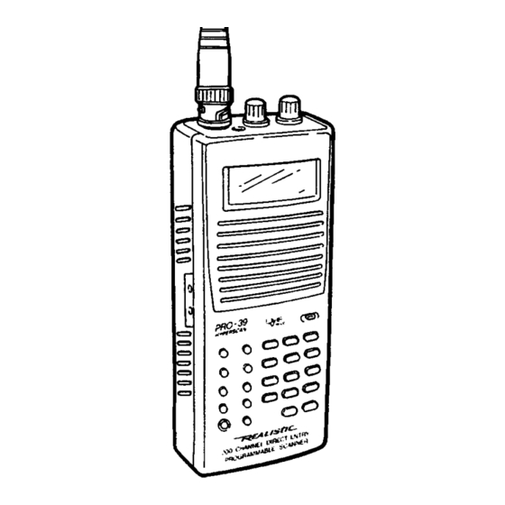 Radio Shack Realistic PRO-39 Owner's Manual