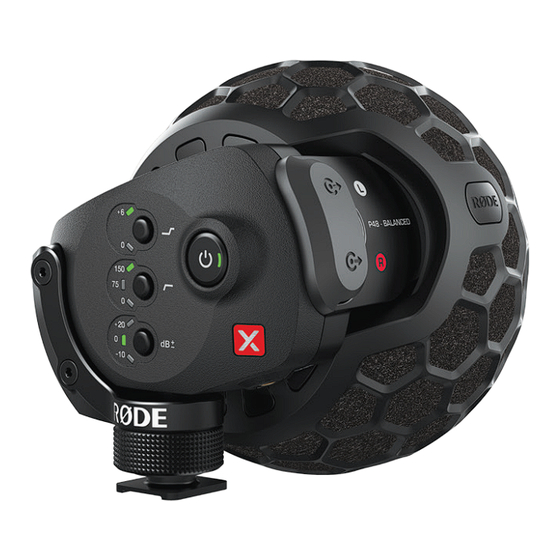 RODE Microphones Stereo VideoMic X Instruction Manual
