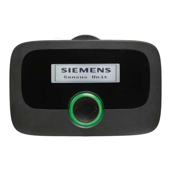 Siemens Sitraffic Sensus Unit C3077 Instruction Manual