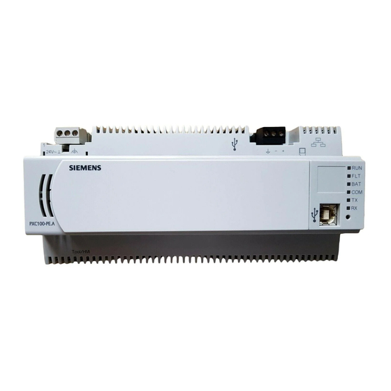 Siemens PXC Series Installation Instructions