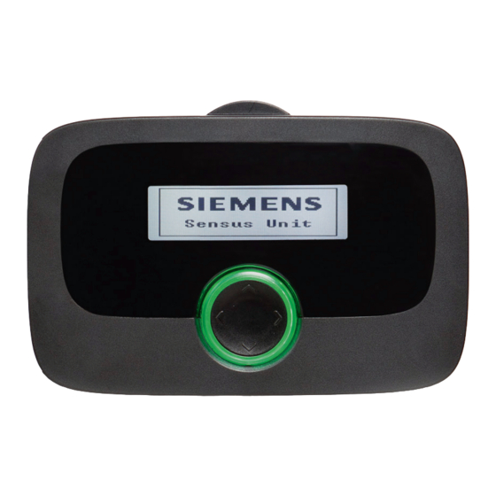 Siemens Sitraffic Sensus Unit C3077 Manuals