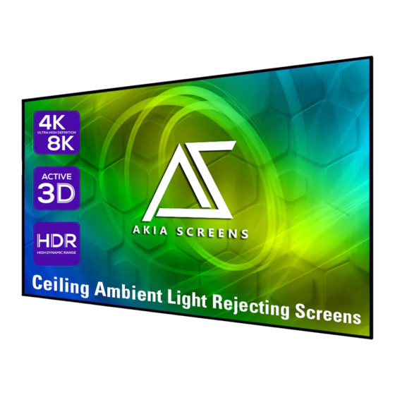 Akia Screens EDGE FREE CLR 3/4 Series User Manual