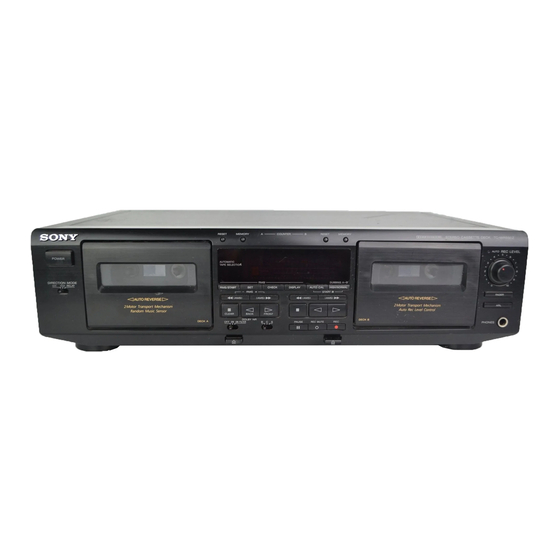 Sony TC-WR550Z - Stereo Cassette Deck Manuals