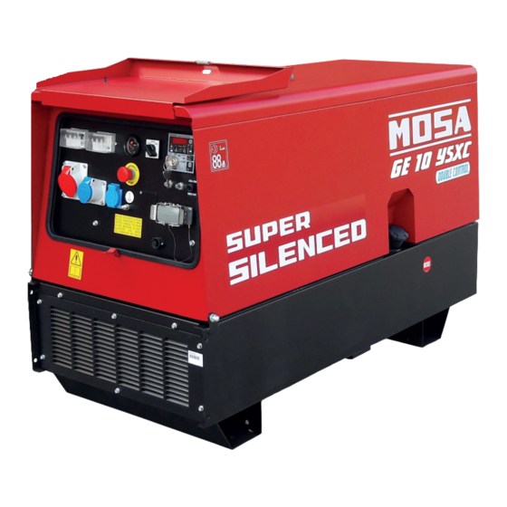 Mosa LIGHT POWER GE 8 YSXC Use And Maintenance Manual