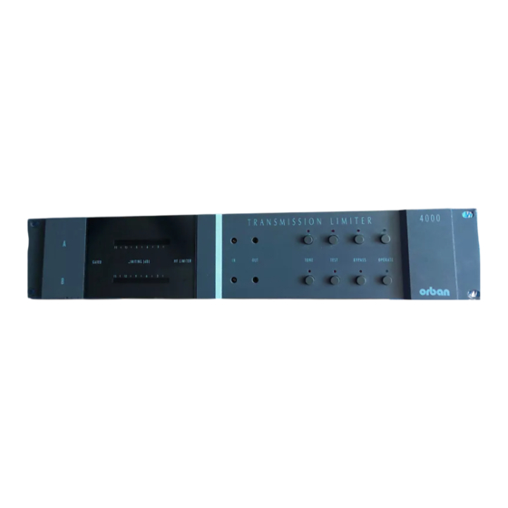 Orban 4000 Operating Manual