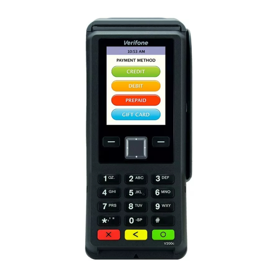VeriFone V200C Plus Manual