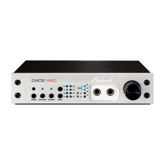 Benchmark DAC2 Series Instruction Manual