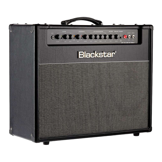 Blackstar HT CLUB 40 MkII Owner's Manual