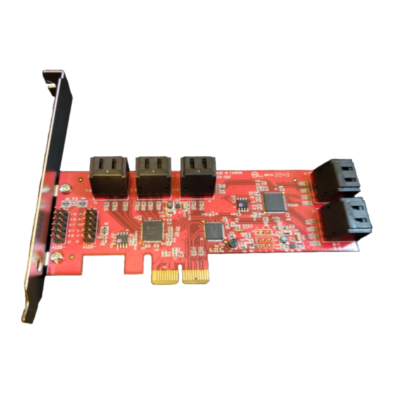 StarTech.com 10P6G-PCIE-SATA-CARD Quick Start Manual