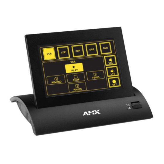 AMX Electroluminescent LCD Touch Panels Instruction Manual