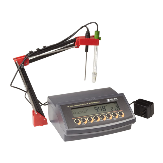 Hanna Instruments HI2221 Instruction Manual