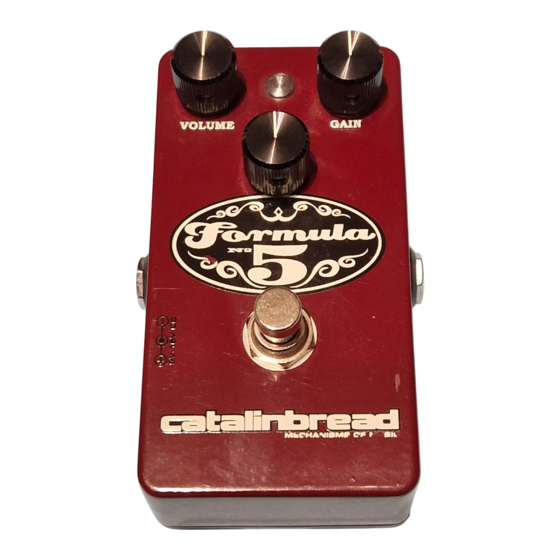 Catalinbread Formula ?5 User Manual