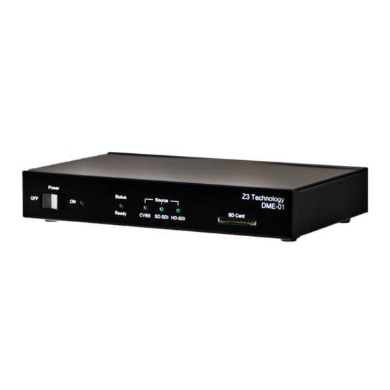 Z3 Technology DME-01 Encoder Decoder Manuals