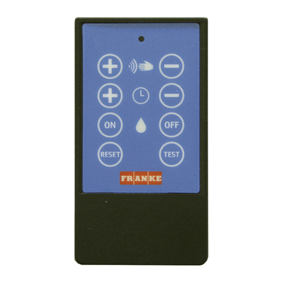 Franke ZAQUA091 Installation And Operating Instructions Manual