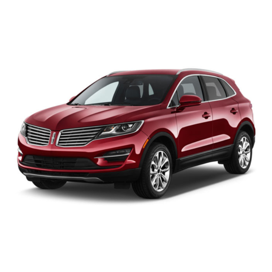 Lincoln MKC 2017 Quick Reference Manual