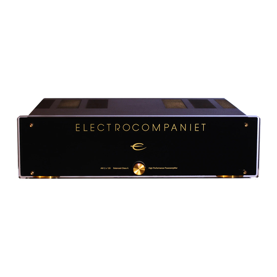 ELECTROCOMPANIET AW 120 Owner's Manual