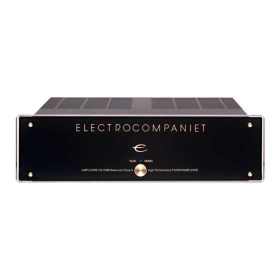 ELECTROCOMPANIET AW-120 Owner's Manual