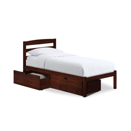 P'kolino Twin Bed with Storage Drawers PKFFBRTBSDCHY Assembly Instructions Manual