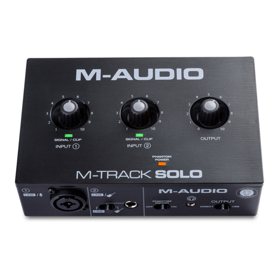 M-Audio M-Track Solo User Manual
