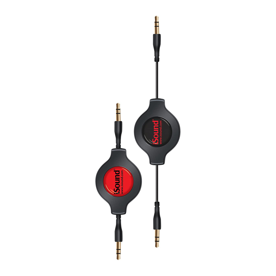 ISOUND RETRACTABLE AUDIO CABLE TWIN PACK Manuals