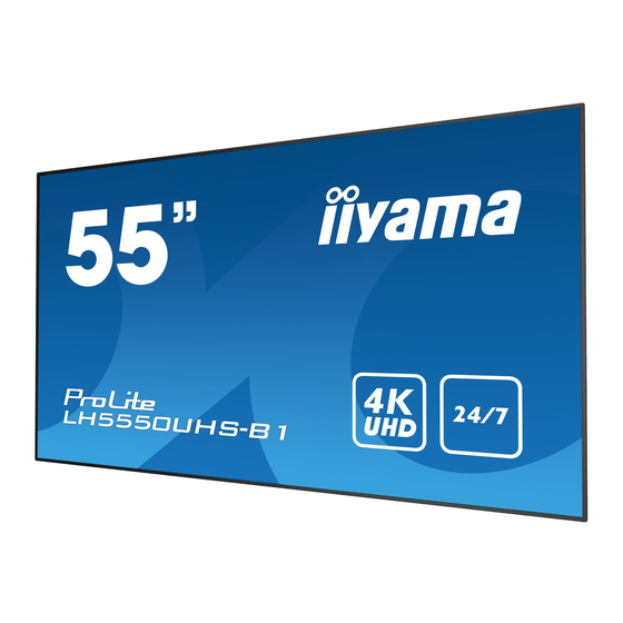Iiyama ProLite LH5550UHS-B1 Manuals