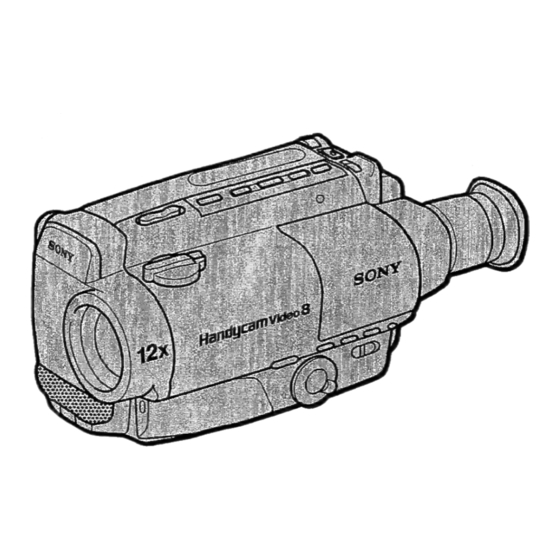 Sony Handycam Video8 CCD-TR410E Operation Manual