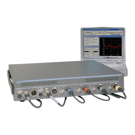 Audio Precision ATS-2 Getting Started