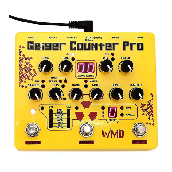 WMD GEIGER COUNTER PRO Manual