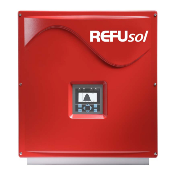 REFUSOL 008K bis 20K Operating Instructions Manual