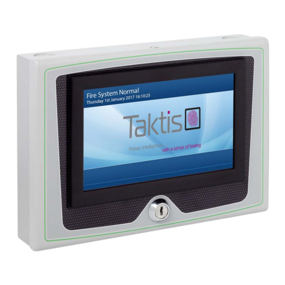 Kentec Electronics Taktis Vision Installation And Operation Manual