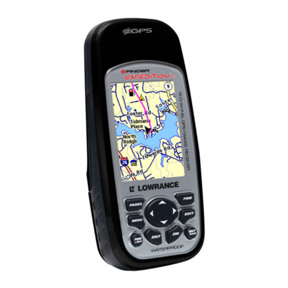 Lowrance Finder Expedition C Operating Instructions Manual