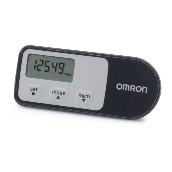 Omron HJ-321-E Quick Start Manual