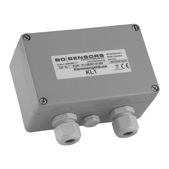 BD Sensors KL 1 Mounting Instructions