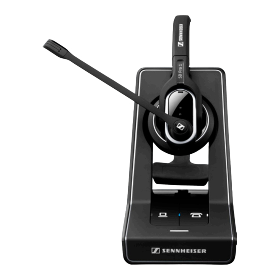 Sennheiser SD Pro 1 Quick Manual
