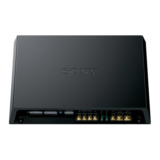 Sony XM-GS6DSP Operating Instructions Manual