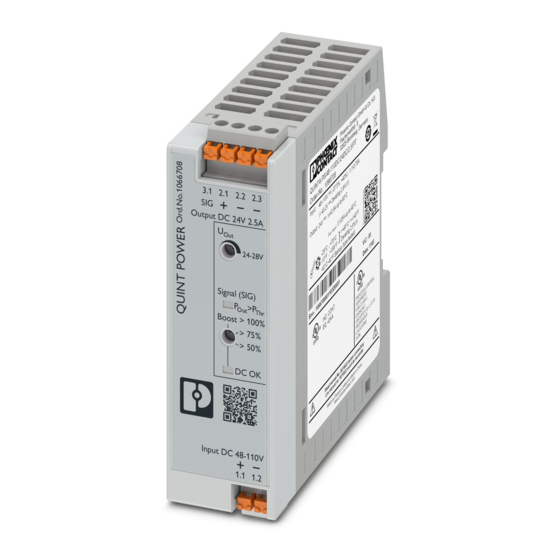 Phoenix Contact QUINT4-PS/48-110DC/24DC/2.5/ PT Manual