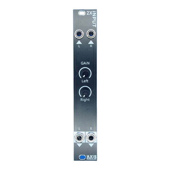 AXiS MODULAR 2XiNPUT Operation Manual