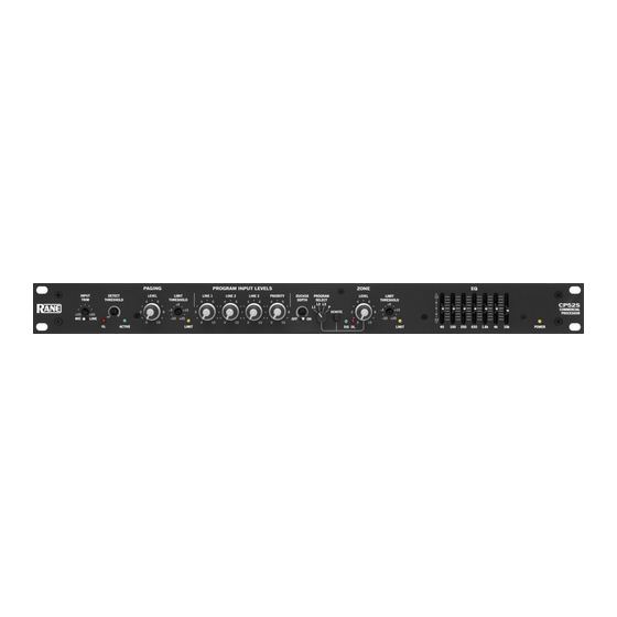 Rane CP 52S Operator's Manual