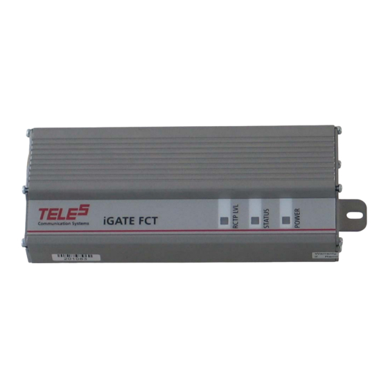 TELES iGATE FCT Mobile Gateway Manuals