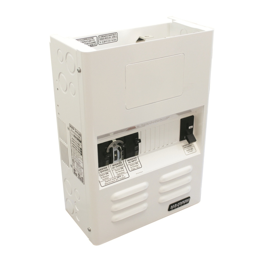 User Manuals: Magnum Energy Mini Magnum Panel Enclosure
