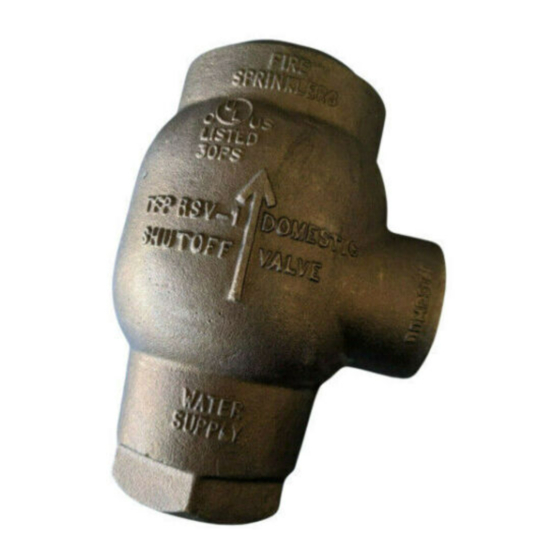 Tyco Fire Product RAPID RESPONSE RSV-1 Manual