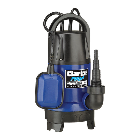 Clarke PSV7A Operation & Maintenance Instructions Manual