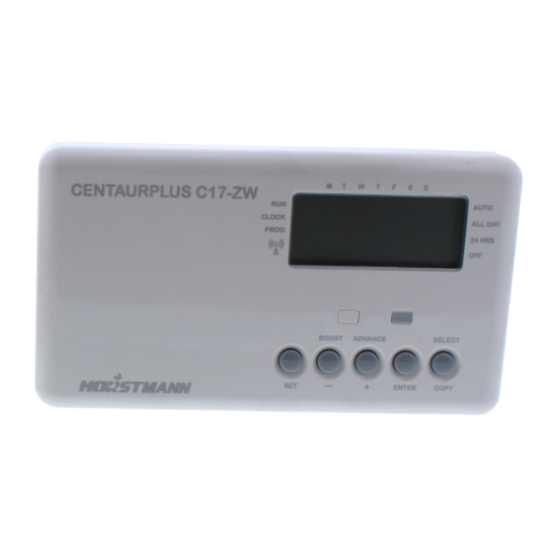 Horstmann CentaurPlus C17-ZW User Operating Instructions Manual
